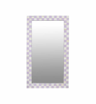 Bone Inlay Checkerboard Mirror in Lilac - Fenton & Fenton