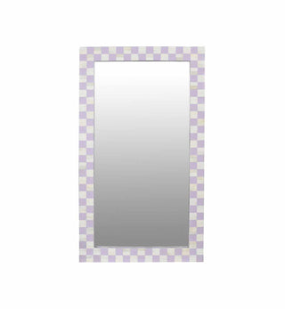 Bone Inlay Checkerboard Mirror In Lilac - Fenton & Fenton