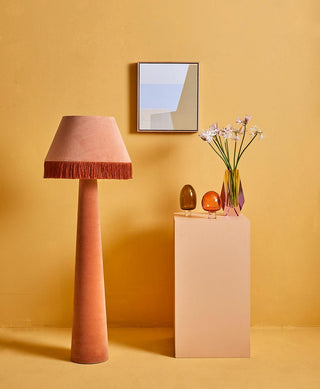 Brady Floor Lamp In Apricot - Fenton & Fenton