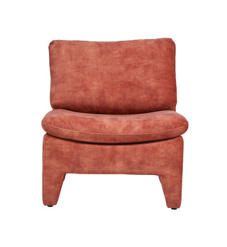 Chill Chair In Washed Terracotta Velvet - Fenton & Fenton