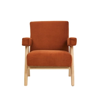 Fred Armchair in Chestnut Velvet - Fenton & Fenton