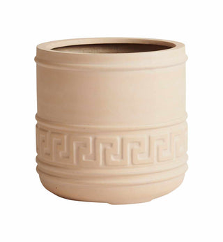 Grecco Cylinder Pot in Stone - Small - Fenton & Fenton