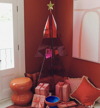 Kaleidoscopic Christmas Tree in Pink & Red - Fenton & Fenton