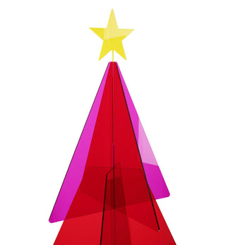 Kaleidoscopic Christmas Tree in Pink & Red - Fenton & Fenton