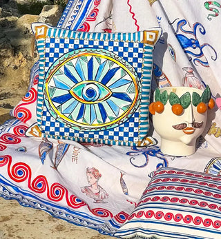 Outdoor Cushion in Evil Eye - Fenton & Fenton