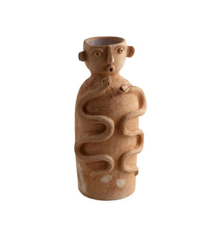 Patrizia Italiano - 'Uomo con due serpenti' - Terracotta - Fenton & Fenton