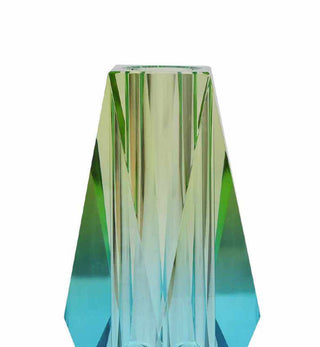 Prism Vase in Turquoise Ombre - Fenton & Fenton