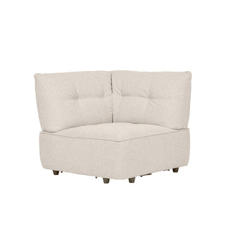 Roommate Sofa - 5 Piece L-shape + Chaise + Ottoman In Ecru - Fenton & Fenton