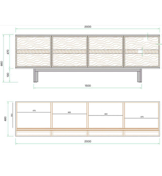 Show Off Sideboard in Soot - Fenton & Fenton