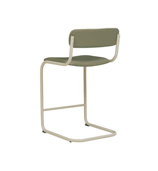 Strut Bar Stool in Khaki Leather - Fenton & Fenton