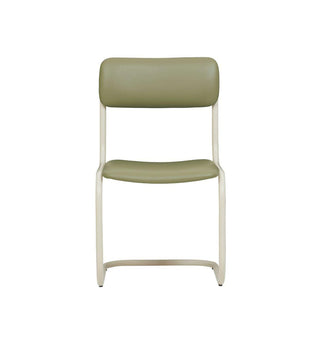 Strut Dining Chair in Khaki Leather - Fenton & Fenton