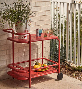 Sunnyside Bar Cart In Chilli - Fenton & Fenton