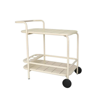 Sunnyside Bar Cart In Ecru - Fenton & Fenton