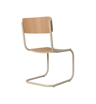 Strut Dining Chair In Ecru Veneer - Fenton & Fenton