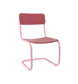 Strut Dining Chair In Lipstick Veneer - Fenton & Fenton