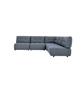 Roommate Sofa - 5 Piece L-shape Armless In Indigo - Fenton & Fenton