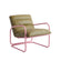 Roy Lounge Chair In Khaki Leather