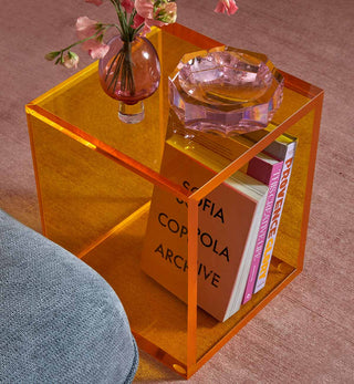 Tangerine Acrylic Cube - Fenton & Fenton