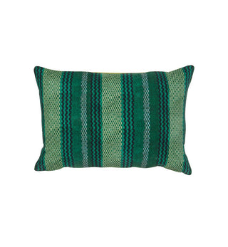 Wasabi Stripe Velvet Cushion - Fenton & Fenton